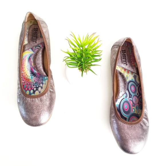 Born Shoes - BORN Julainne Ballet Flats Metallic Leather Shoes